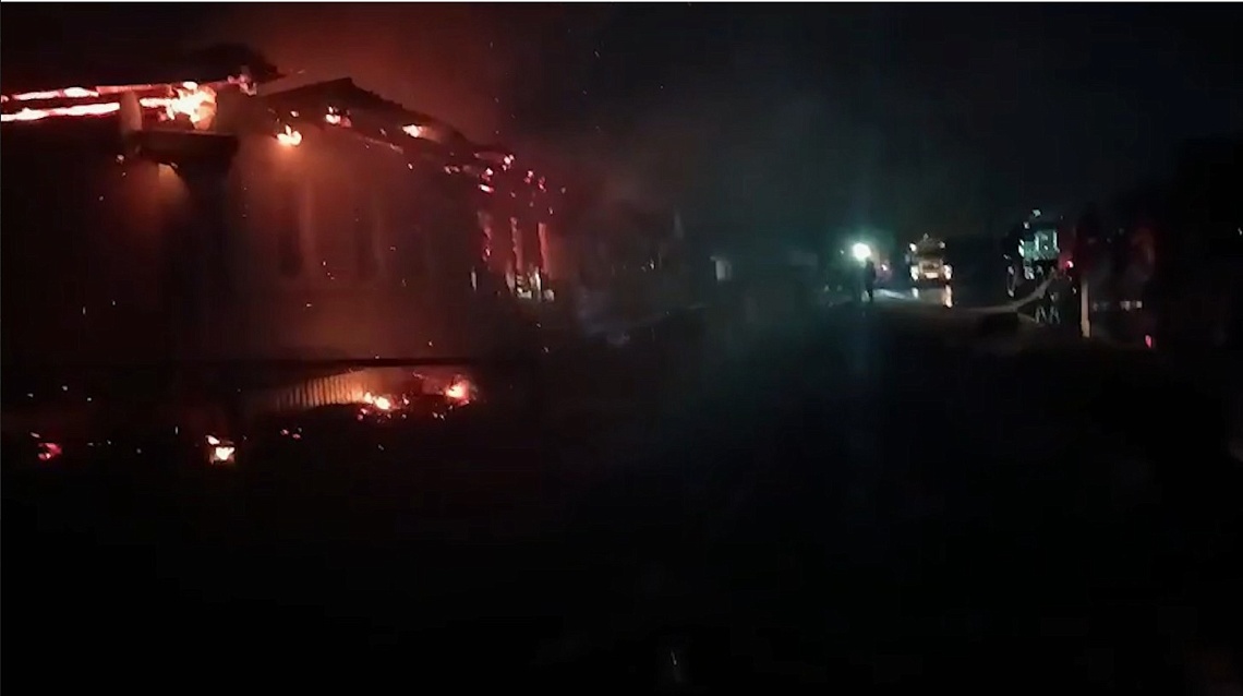 В Городище загорелся жилой дом