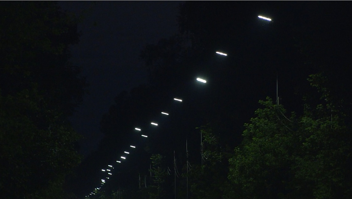 В Пензе на участке от улицы Нейтральной до Ахунского переезда начали работать новые фонари