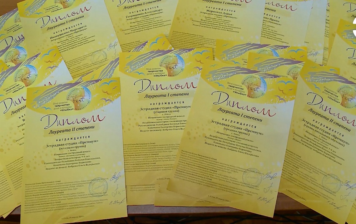 Юные пензенские артисты получили награды на международном конкурса «Улыбка Fest»