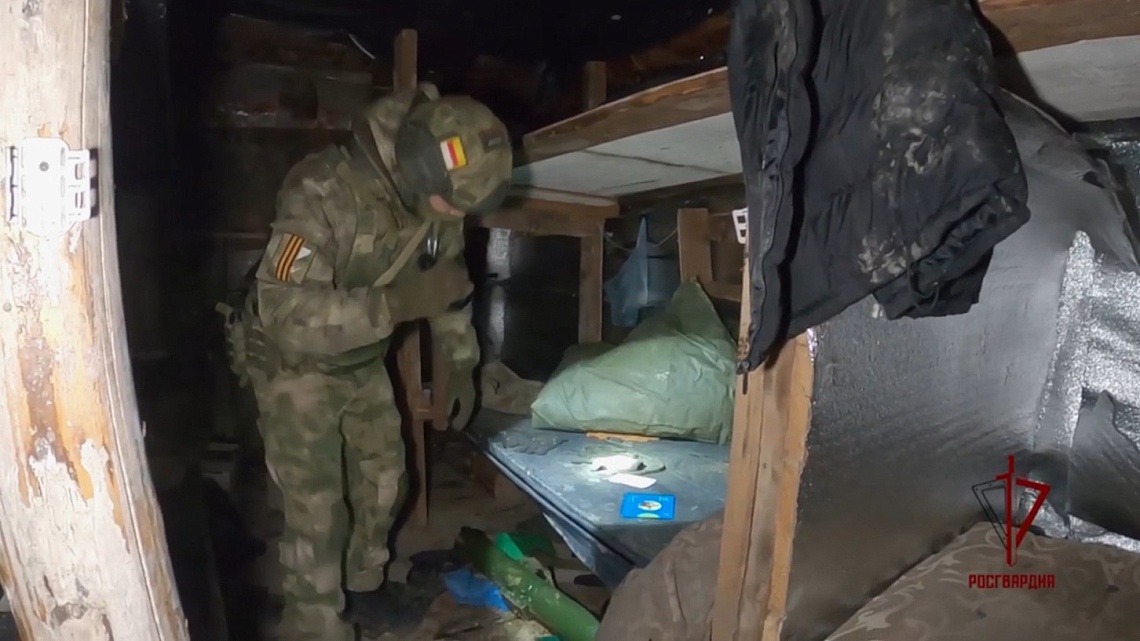 Сотрудники Росгвардии обнаружили опорный пункт бойцов ВСУ
